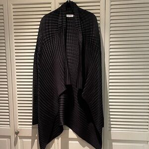 Calvin Klein cocoon style black open front jacket